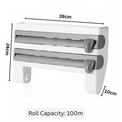 Wall-Mounted Wrap Cutter And Paper Towel Rack